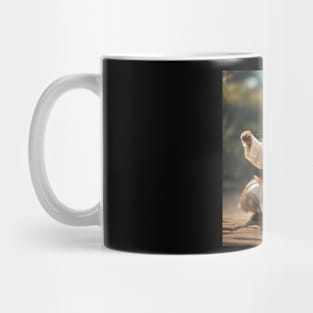 Cute Puppy Kung Fu Kata Stance Mug